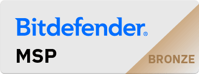 Logo von Bitdefender, einem Anbieter von Cybersicherheitslösungen.